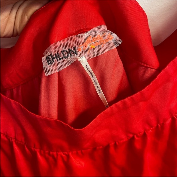 BHLDN Vibrant Red One-Shoulder Dress - Picture 7 of 7